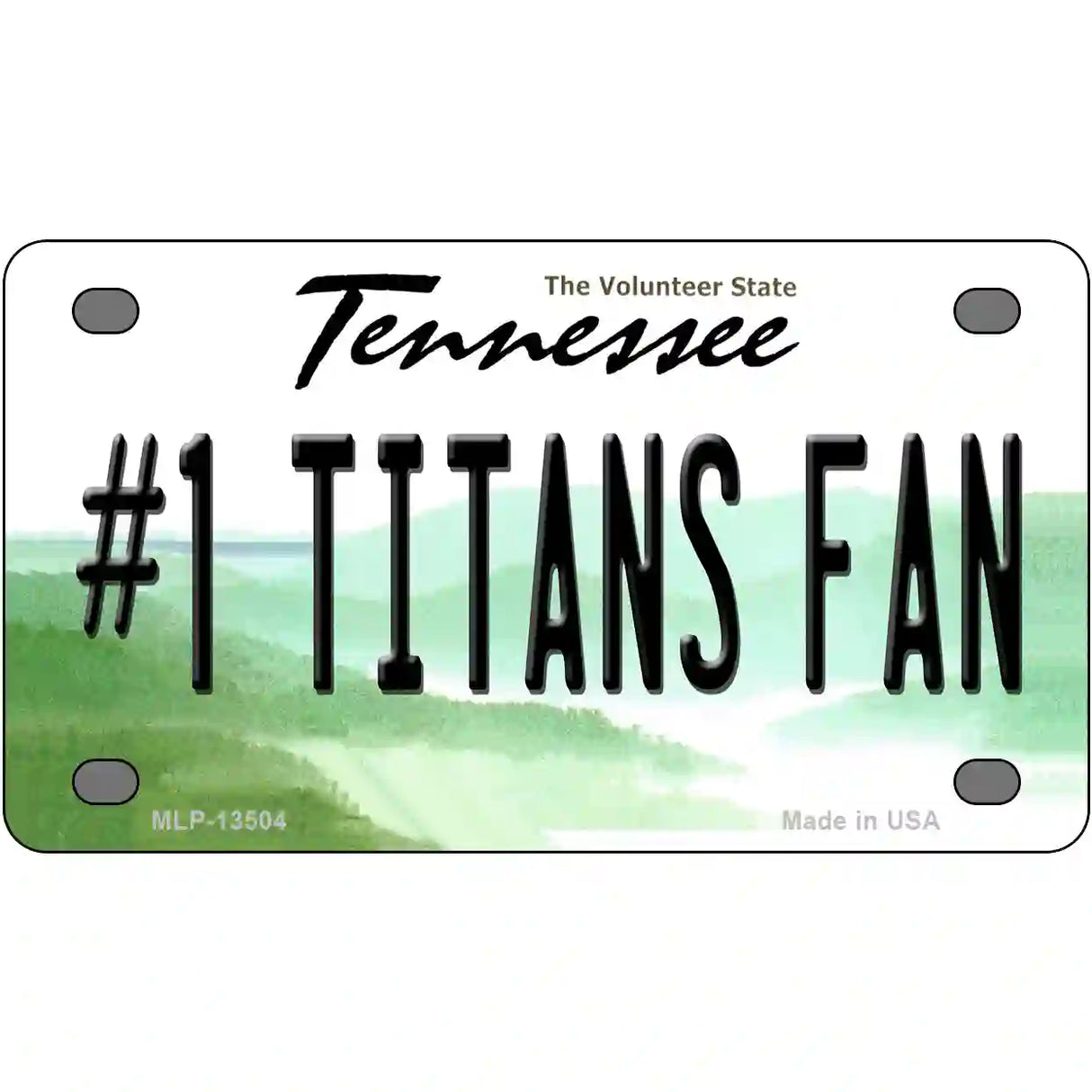 Number 1 Titans Fan Novelty Metal License Plate Tag 4" x 2.2" (MLP)