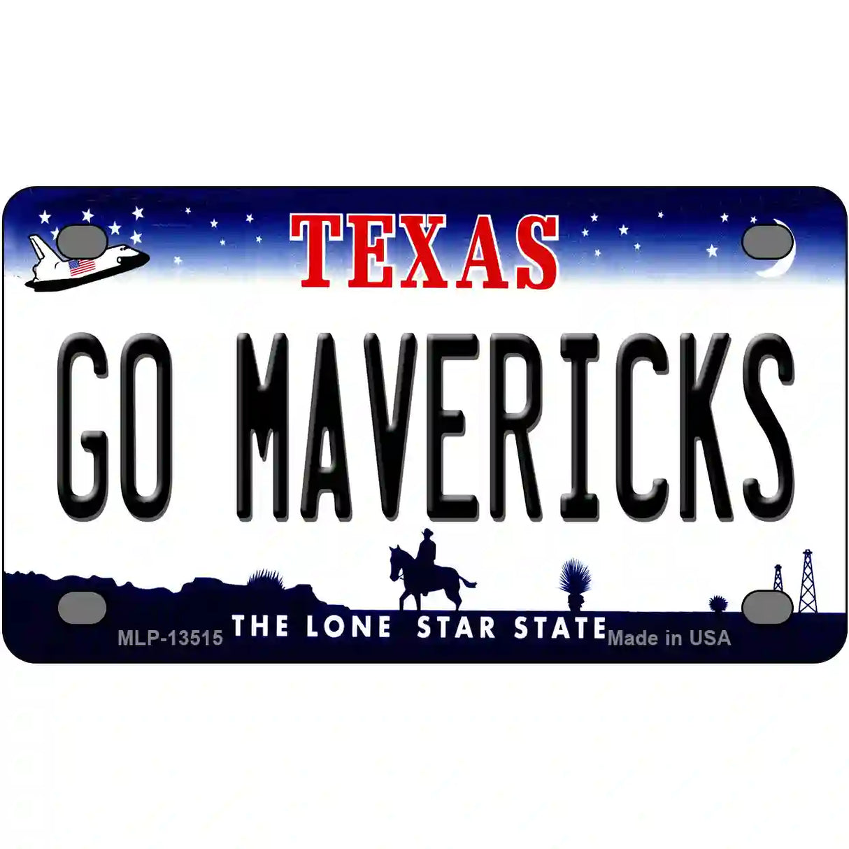 Go Mavericks Novelty Metal License Plate Tag 4" x 2.2" (MLP)