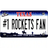 Number 1 Rockets Fan Novelty Metal License Plate Tag 4" x 2.2" (MLP)