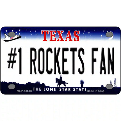 Number 1 Rockets Fan Novelty Metal License Plate Tag 4" x 2.2" (MLP)