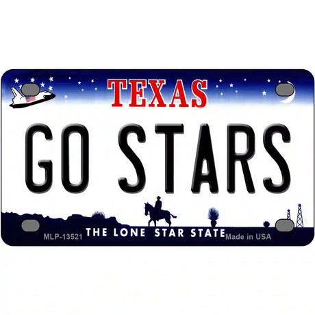 Go Stars Novelty Metal License Plate Tag 4" x 2.2" (MLP)