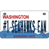 Number 1 Seahawks Fan Novelty Metal License Plate Tag 4" x 2.2" (MLP)