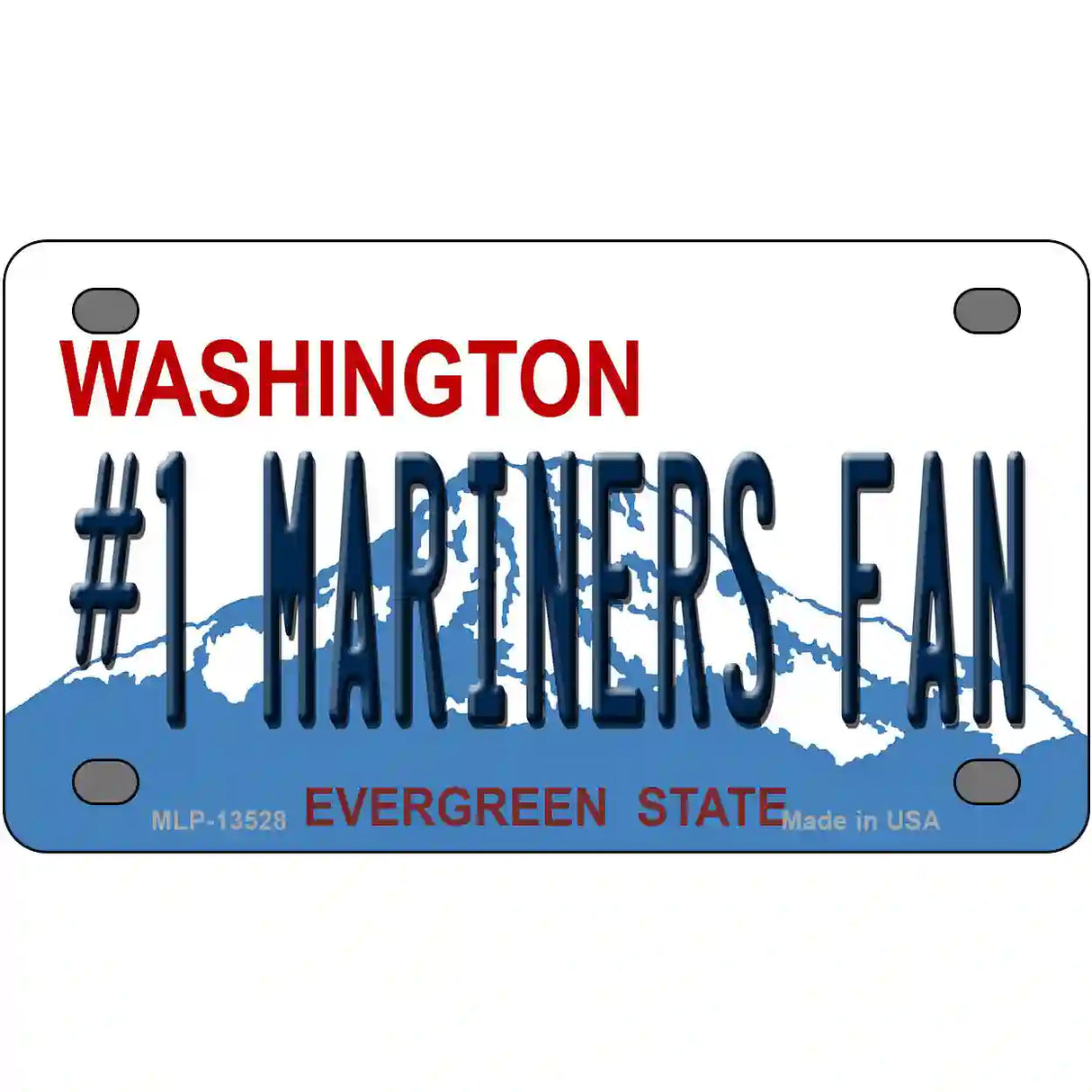 Number 1 Mariners Fan Novelty Metal License Plate Tag 4" x 2.2" (MLP)