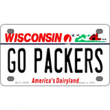 Go Packers Novelty Metal License Plate Tag 4" x 2.2" (MLP)