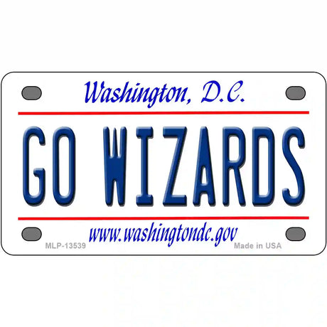 Go Wizards Novelty Metal License Plate Tag 4" x 2.2" (MLP)