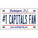 Number 1 Capitals Fan Novelty Metal License Plate Tag 4" x 2.2" (MLP)