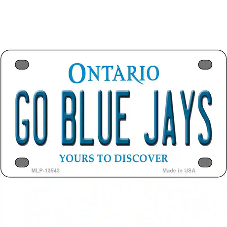 Go Blue Jays Novelty Metal License Plate Tag 4" x 2.2" (MLP)