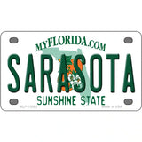 Sarasota Florida Novelty Metal License Plate 4" x 2.2" (MLP)