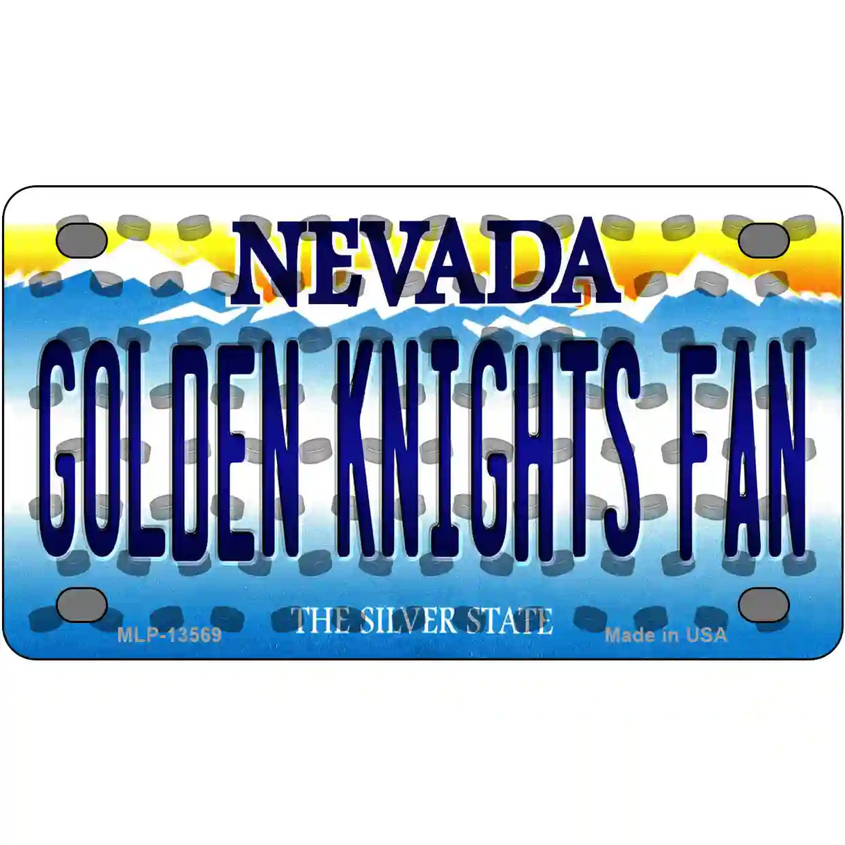 Golden Knights Fan Novelty Metal License Plate Tag 4" x 2.2" (MLP)