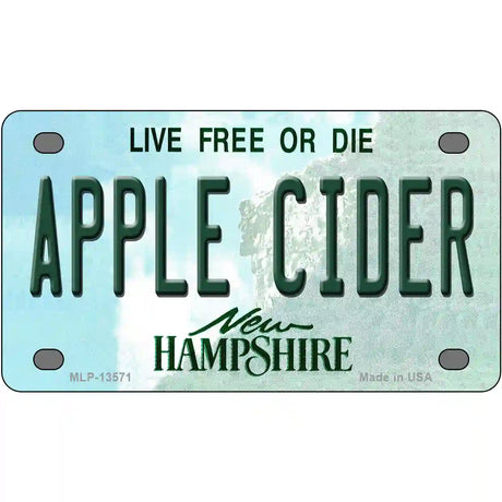 Apple Cider New Hampshire Novelty Metal License Plate Tag 4" x 2.2" (MLP)