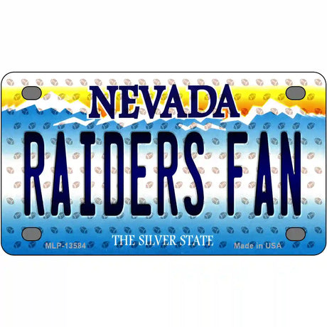 Raiders Fan Nevada Novelty Metal License Plate Tag 4" x 2.2" (MLP)