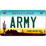 Army Arizona Novelty Metal License Plate Tag 4" x 2.2" (MLP)