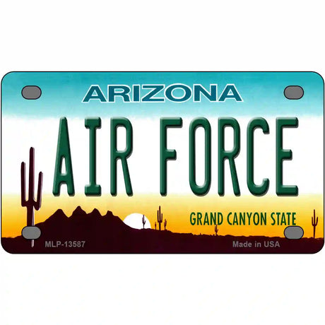 Air Force Arizona Novelty Metal License Plate Tag 4" x 2.2" (MLP)