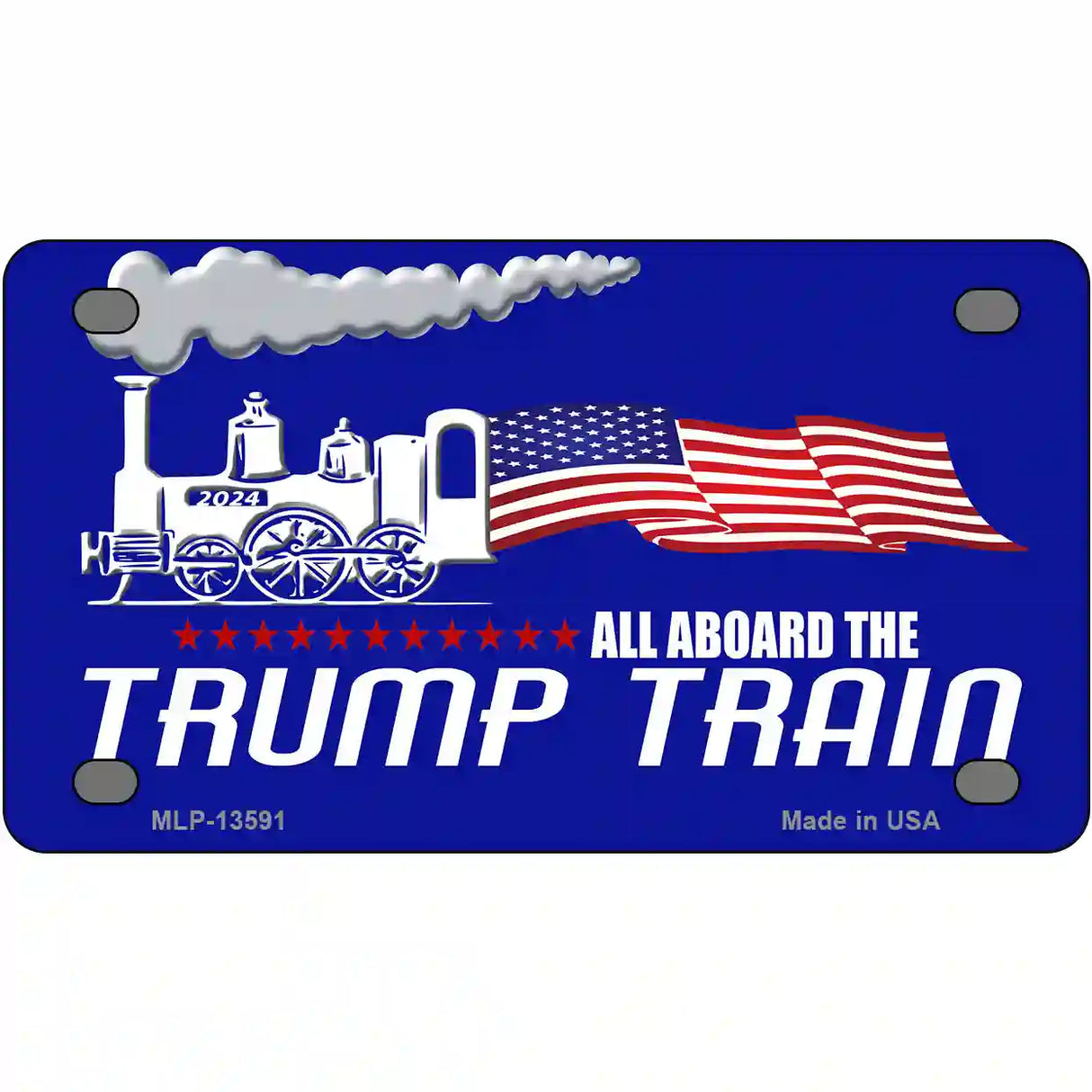 Trump Train Novelty Metal License Plate Tag 4" x 2.2" (MLP)