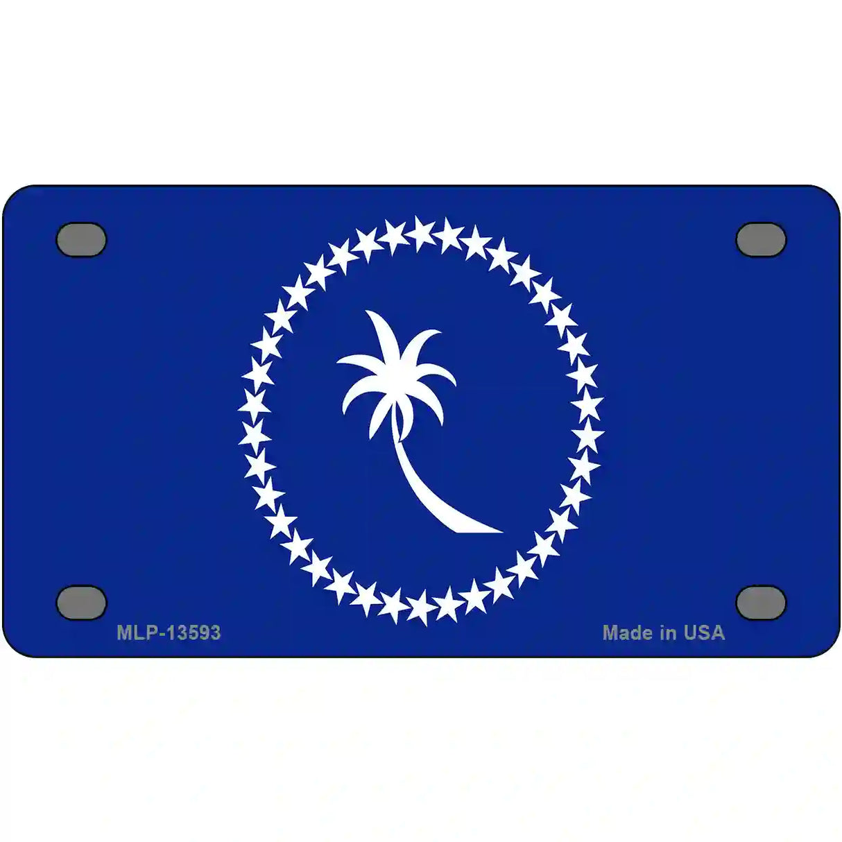 Chuuk Island Flag Novelty Metal License Plate Tag 4" x 2.2" (MLP)