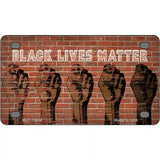 Black Lives Matter Fists Novelty Metal License Plate Tag 4" x 2.2" (MLP)