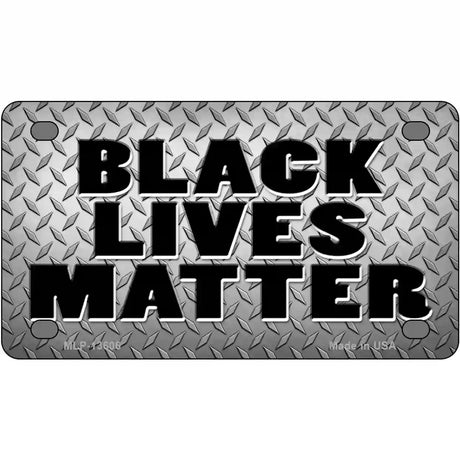 Black Lives Matter Diamond Plate Novelty Metal License Plate Tag 4" x 2.2" (MLP)