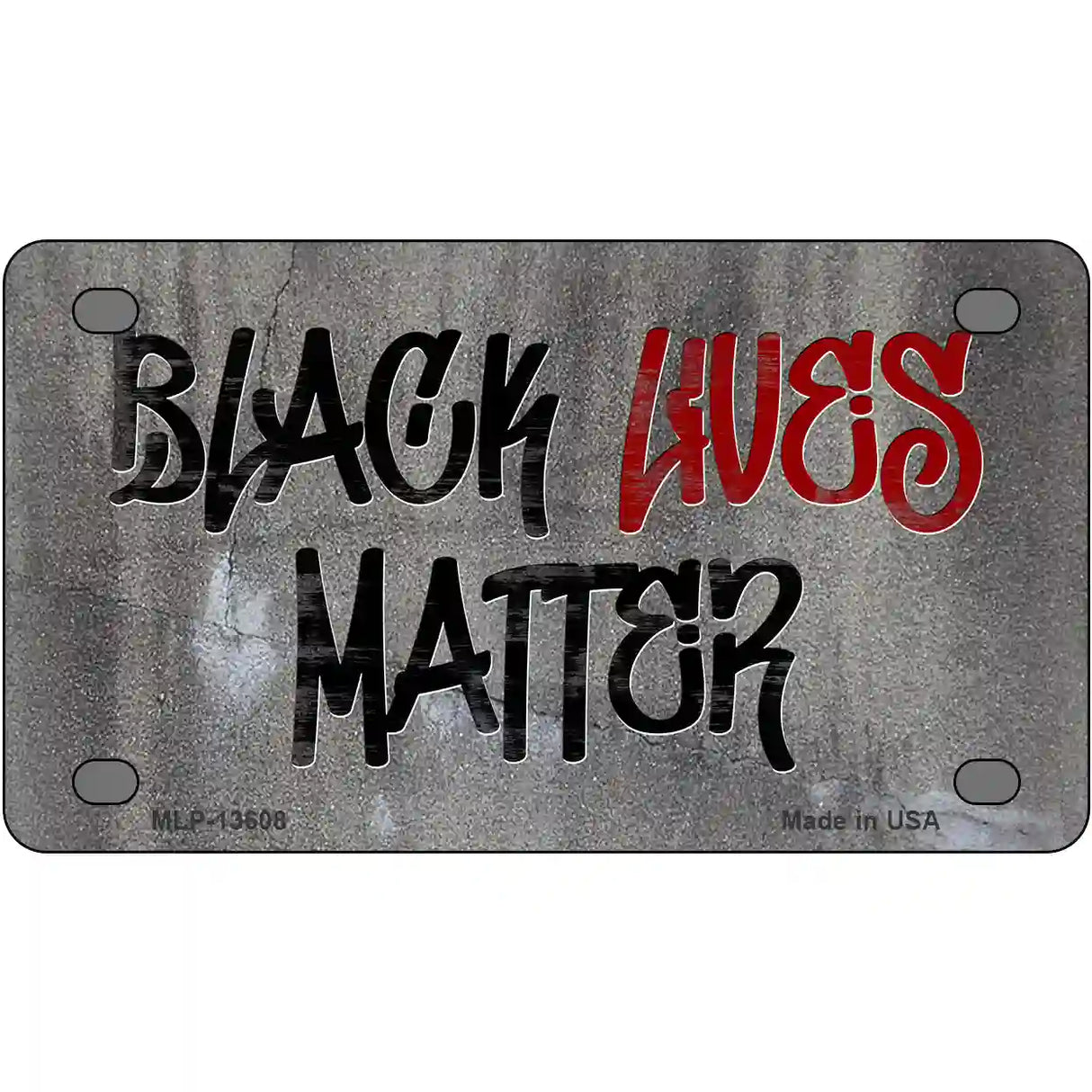 Black Lives Matter Concrete Novelty Metal License Plate Tag 4" x 2.2" (MLP)