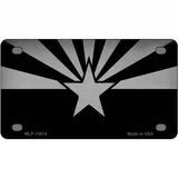 Arizona Flag Black  Novelty Metal License Plate Tag 4" x 2.2" (MLP)