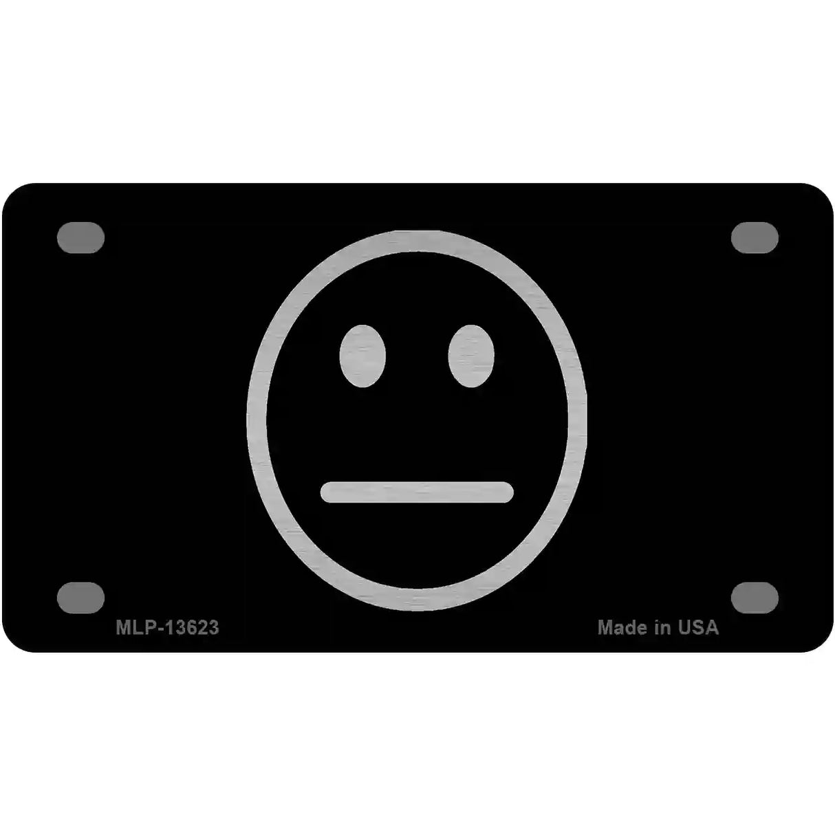 Meh Black Novelty Metal License Plate Tag 4" x 2.2" (MLP)