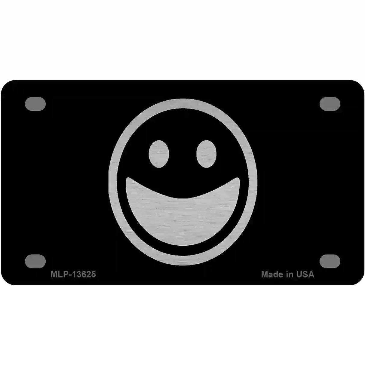 Happy Black Novelty Metal License Plate Tag 4" x 2.2" (MLP)