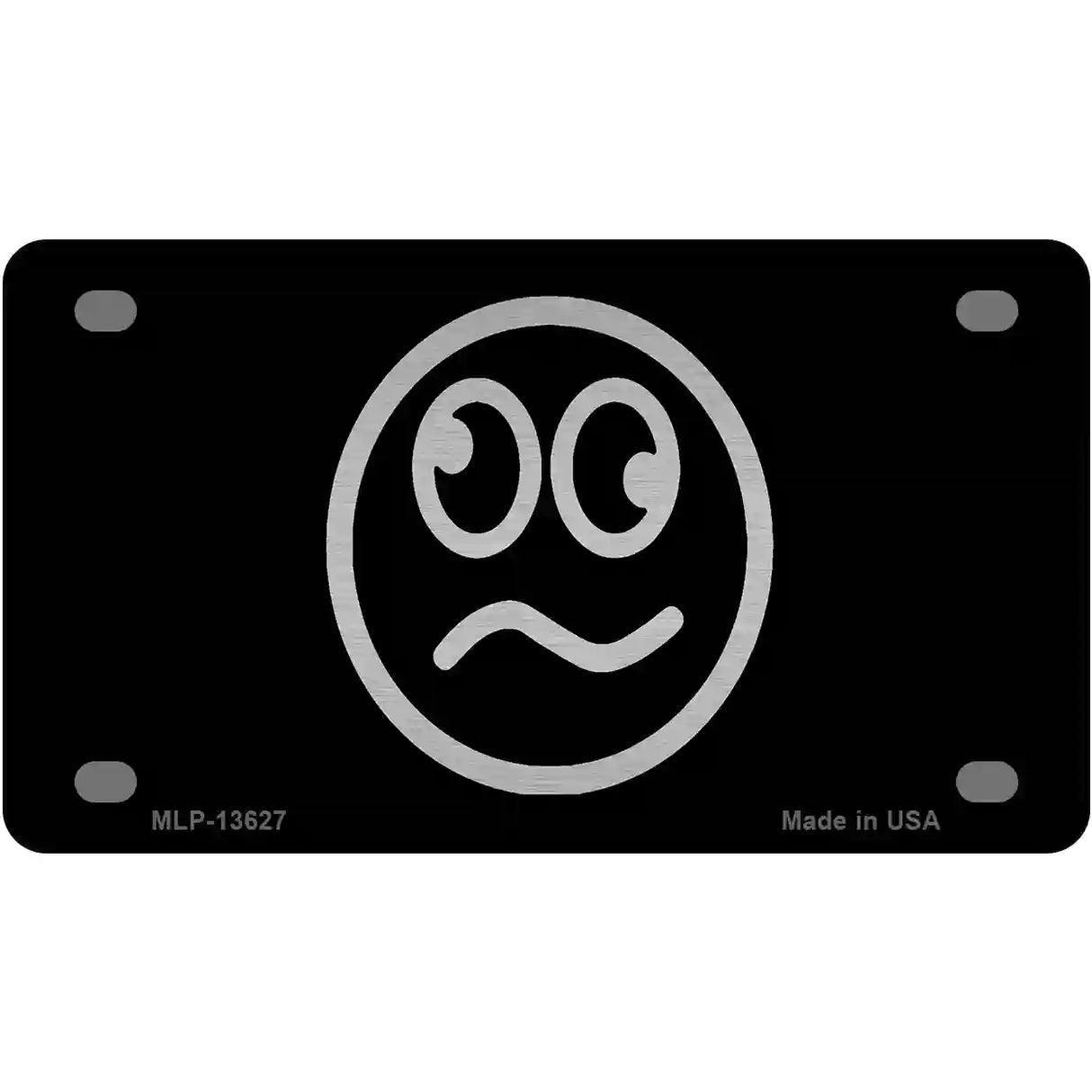 Loopy Black Novelty Metal License Plate Tag 4" x 2.2" (MLP)