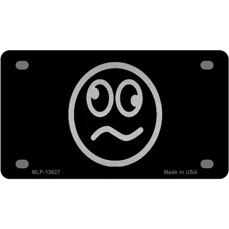 Loopy Black Novelty Metal License Plate Tag 4" x 2.2" (MLP)