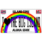 I Heart Big Island Novelty Metal License Plate Tag 4" x 2.2" (MLP)