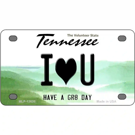 I Heart You Novelty Metal License Plate Tag 4" x 2.2" (MLP)