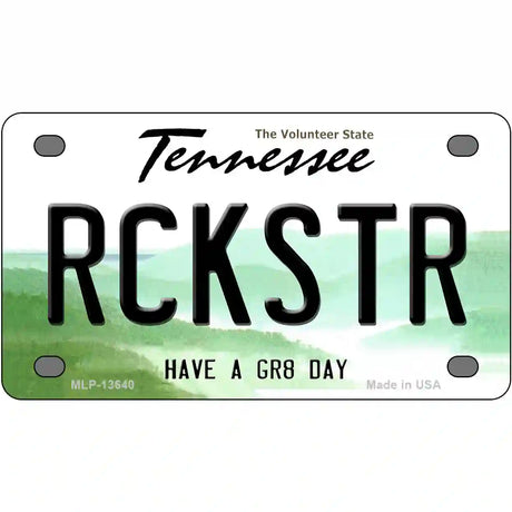 Rockstar Novelty Metal License Plate Tag 4" x 2.2" (MLP)