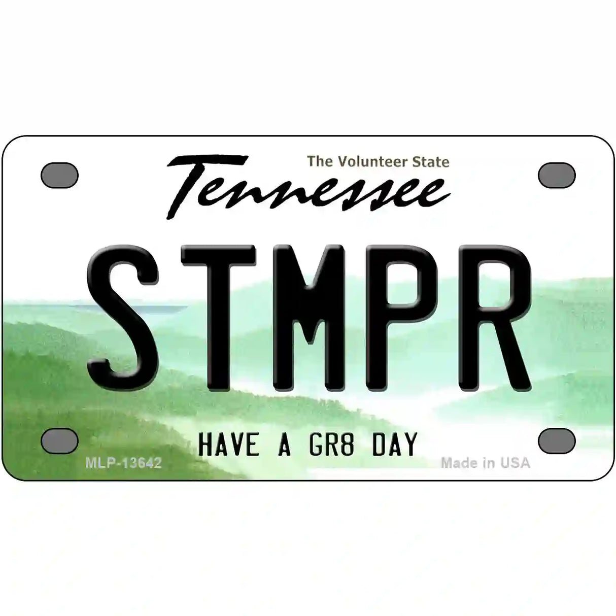 Stomper Novelty Metal License Plate Tag 4" x 2.2" (MLP)