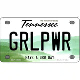 Girl Power Novelty Metal License Plate Tag 4" x 2.2" (MLP)