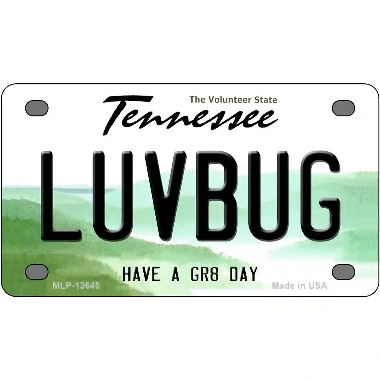 Love Bug Novelty Metal License Plate Tag 4" x 2.2" (MLP)