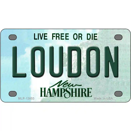 Loudon New Hampshire Novelty Metal License Plate Tag 4" x 2.2" (MLP)