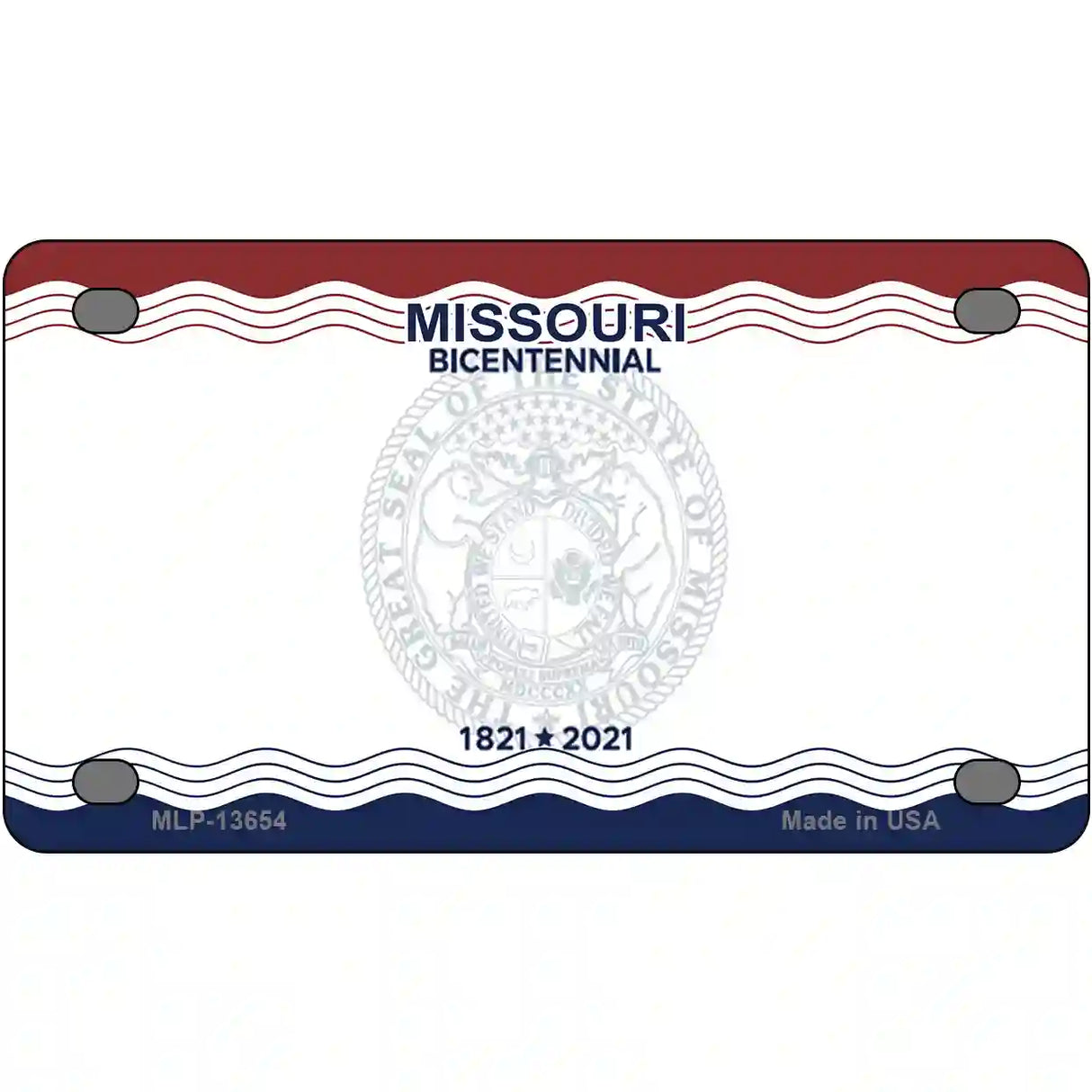 Missouri Bicentennial Novelty State Blank Metal License Plate 4" x 2.2" (MLP)