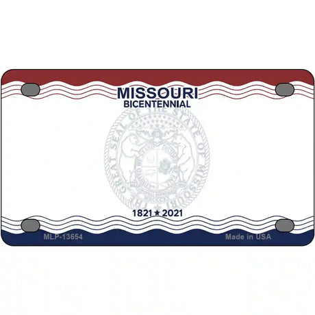 Missouri Bicentennial Novelty State Blank Metal License Plate 4" x 2.2" (MLP)