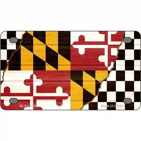 Maryland Racing Flag Novelty Metal License Plate Tag 4" x 2.2" (MLP)