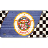 Minnesota Racing Flag Novelty Metal License Plate Tag 4" x 2.2" (MLP)