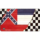 Mississippi Racing Flag Novelty Metal License Plate Tag 4" x 2.2" (MLP)