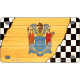 New Jersey Racing Flag Novelty Metal License Plate Tag 4" x 2.2" (MLP)