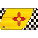 New Mexico Racing Flag Novelty Metal License Plate Tag 4" x 2.2" (MLP)