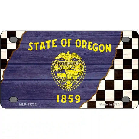 Oregon Racing Flag Novelty Metal License Plate Tag 4" x 2.2" (MLP)