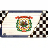 West Virginia Racing Flag Novelty Metal License Plate Tag 4" x 2.2" (MLP)