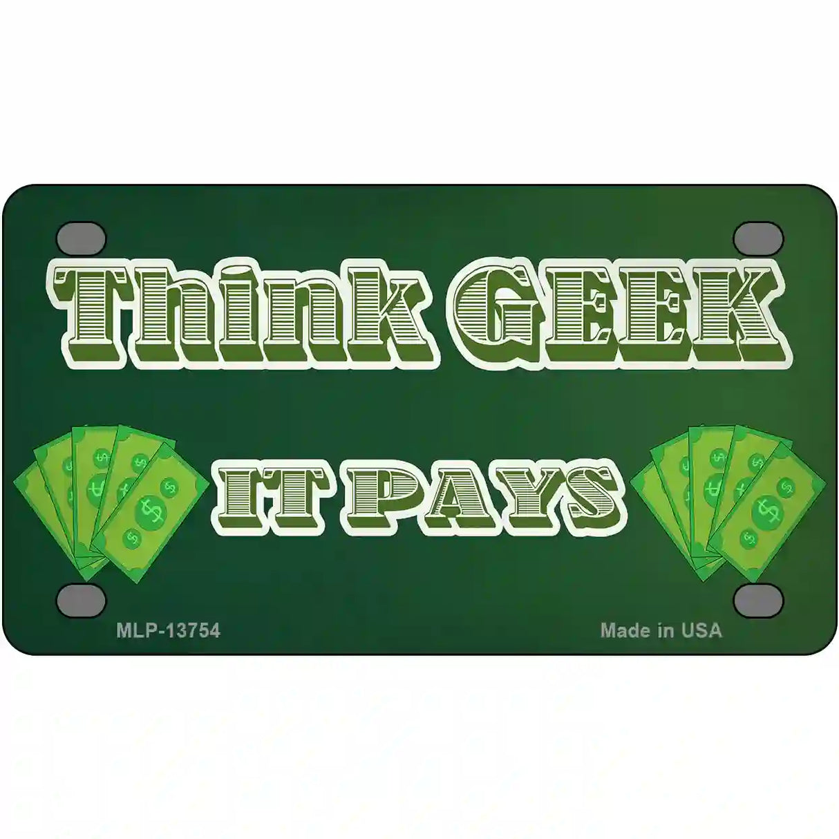 Think Geek Novelty Metal License Plate Tag 4" x 2.2" (MLP)