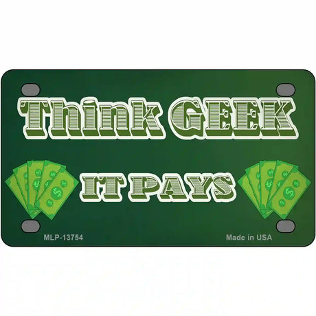 Think Geek Novelty Metal License Plate Tag 4" x 2.2" (MLP)