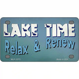 Lake Time Novelty Metal License Plate Tag 4" x 2.2" (MLP)