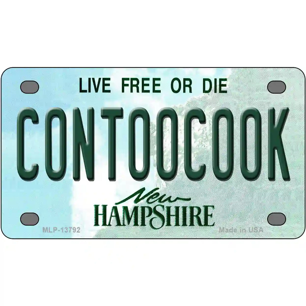 Contoocook New Hampshire Novelty Metal License Plate Tag 4" x 2.2" (MLP)