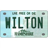 Wilton New Hampshire Novelty Metal License Plate Tag 4" x 2.2" (MLP)