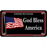 God Bless America Metal Novelty License Plate 4" x 2.2" (MLP)