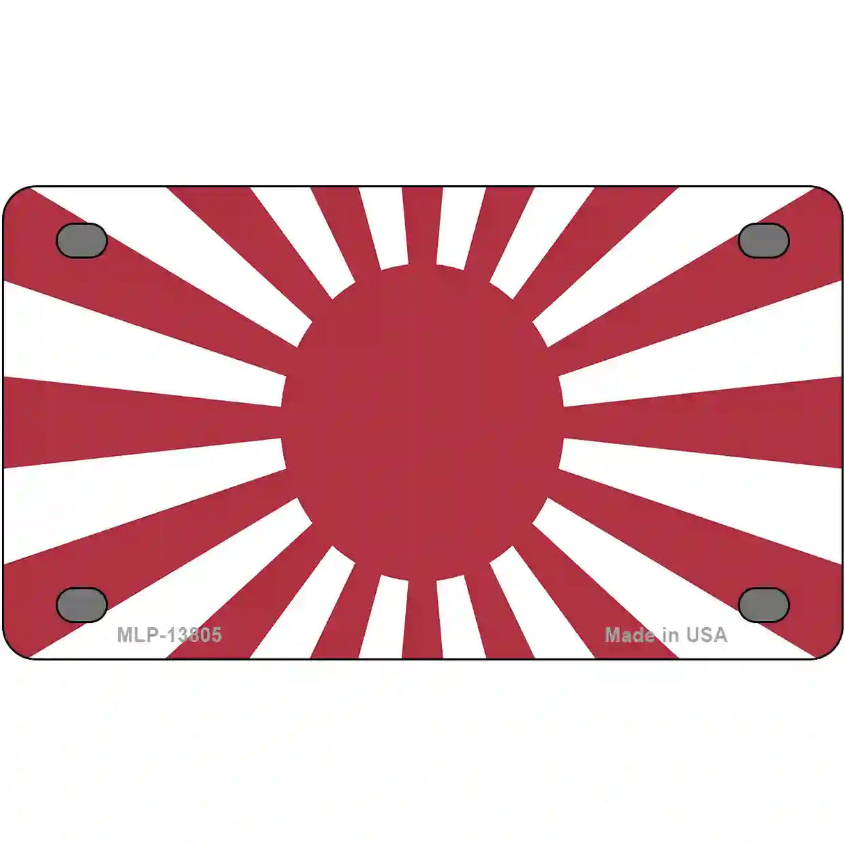 Rising Sun Japan Novelty Metal License Plate Tag 4" x 2.2" (MLP)